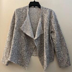 T Tahari Anora Frayed Tweed Jacket